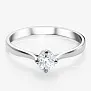 Помолвочное кольцо из белого золота с бриллиантом 4мм 0,24ct (Вес 1,2 гр.)