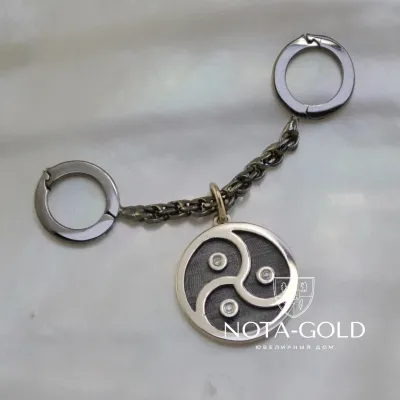 Подвес на каучуковый или кожаный шнурок с гравировкой или инициалами на обратной стороне (Вес: 11 гр.)