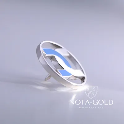 Корпоративные значки из серебра с эмалью (Вес 2,1 гр.)