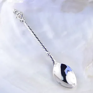 Серебряная ложечка на первый зуб с ангелом (Вес 16,5 г.)