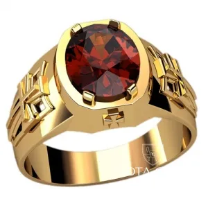 Печатка с крестами и овальным рубином 3097 (Вес: 6,7 гр.)