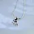 Колье с ножкой младенца на цепочке Снейк из белого золота с бриллиантом (Вес: 7 гр.)