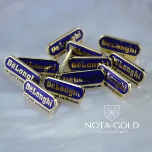 Партия золотых значков с фирменной символикой для Компании (Вес: 4,5 гр.)