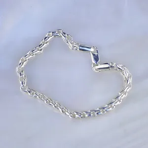 Серебряный браслет плетение Ручеёк (Вес 11 гр.)