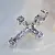 Нательный православный мужской крестик с узором из серебра (Вес: 22 гр.)