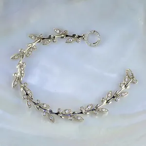 Женский браслет из белого золота с бриллиантами (Вес 14 гр.)