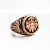 Мужская печатка - перстень с личным гербом, инициалами, бриллиантами и чёрной эмалью (Вес: 17 гр.)