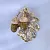 Эксклюзивная подвеска - кулон жёлуди на дубовом листе по дизайну Клиента из золота с бриллиантами и камнями тигровым глазом (Вес: 8,5 гр.)