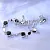Золотой браслет из белого золота с гранатом плетение Капля (Вес 8,5 гр.)