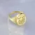Мужское кольцо-печатка из жёлтого золота с эмблемой и личной гравировкой (Вес: 9 гр.)
