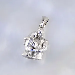 Золотая подвеска из белого золота Мужчина и женщина по фото Клиента (Вес: 7,5 гр.)
