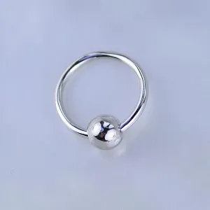 Интимный пирсинг шарик с кольцом из белого золота (Вес 1,7 г.)