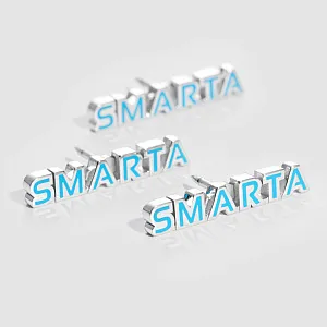 Значок с логотипом SMARTA из серебра с эмалью (Вес 1,8 гр.)