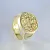 Эксклюзивное мужское золотое кольцо-печатка с гербом и гравировкой (Вес: 17 гр.)