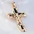 Мужской крест из красного золота с распятием, ониксом и бриллиантами (Вес: 19,5 гр.)
