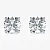 Женские серьги пусеты гвоздики с бриллиантами 0,5ct 5мм на четырех крапанах (Вес 2 гр.)