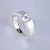 Матовое помолвочное кольцо из белого золота с бриллиантом 0,5ct и гравировкой (Вес: 4,5 гр.)