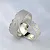 Матовые обручальные кольца на заказ из белого золота с бриллиантами в женском кольце (Вес пары 16,5 гр.)