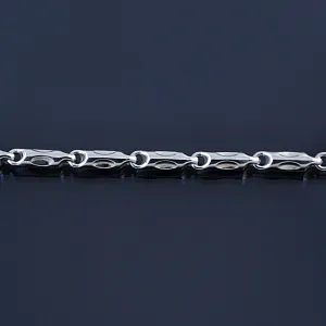 Серебряная пустотелая дутая цепочка плетение Зефир 32044 (Вес 10,5 гр.)