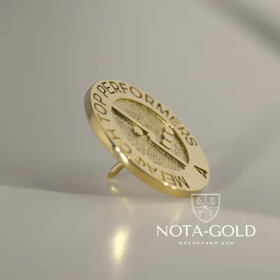 Золотой значок для компании Мегафон (Вес 4,5 гр.)