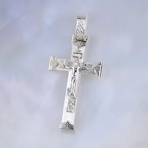 Именной серебряный крест эксклюзивного дизайна Спаси и сохрани Александра (Вес 8 гр.)