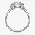 Помолвочное кольцо с синтетическим бриллиантом из белого золота (Вес: 2,56 гр)
