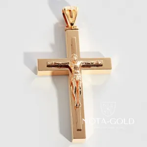 Нательный цельнолитой золотой крест (Вес 30 гр.)