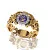 Именное золотое кольцо с бриллиантами, цветной эмалью, инициалами и площадкой под гравировку (Вес: 5 гр.)