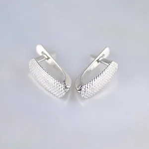 Женские золотые серьги плотные шарики из белого золота (Вес: 2,5 гр.)