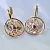 Золотые серьги с гербом России и рубинами (Вес: 7 гр.)