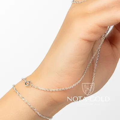Цепочка из серебра 925 пробы плетение Якорь станочное длиной 55 см (Вес: 4,011 гр.)