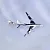 Серебряный кулон-подвеска пассажирский самолёт боинг - Boeing 747 (Вес: 2,5 гр.)