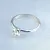 Классическое помолвочное кольцо из белого золота с крупным камнем бриллиантом 0,24 карат (Вес: 2,55 гр.)