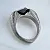 Серебряное мужское кольцо с крупным камнем, гравировкой и узором (Вес: 6 гр.)