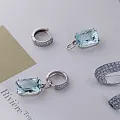 Серьги с аквамарином