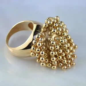 Эксклюзивное женское кольцо Африканка с шариками (Вес: 30 гр.)