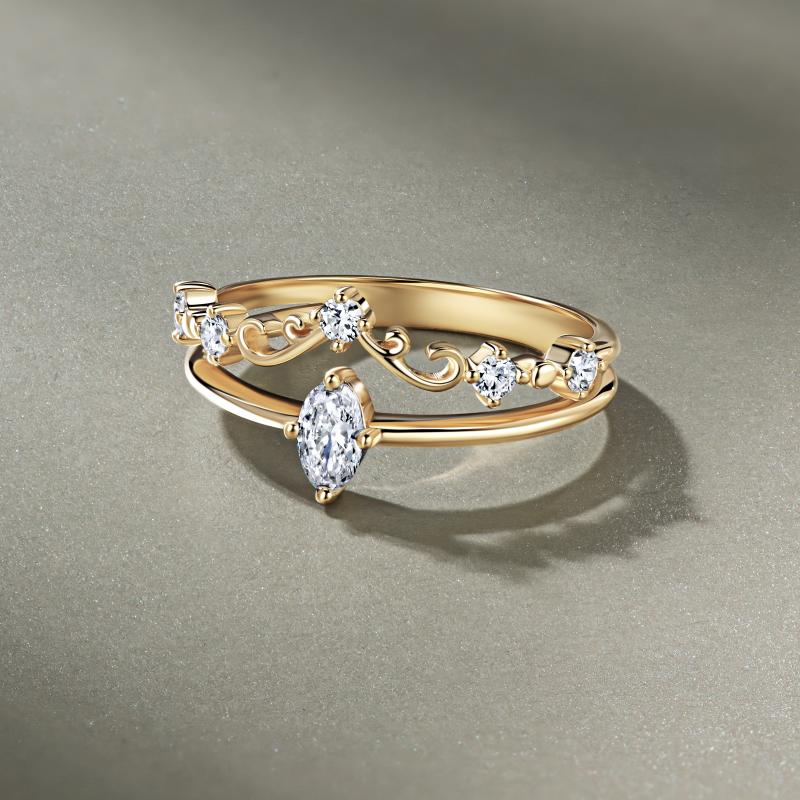 Женское Двойное Кольцо Duet