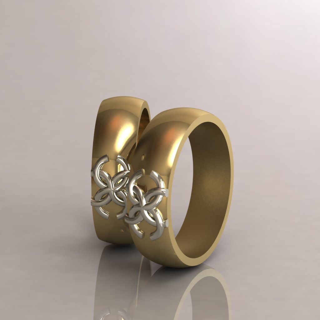 Обручальные кольца  со свадебником  (Вес пары: 15 гр.)