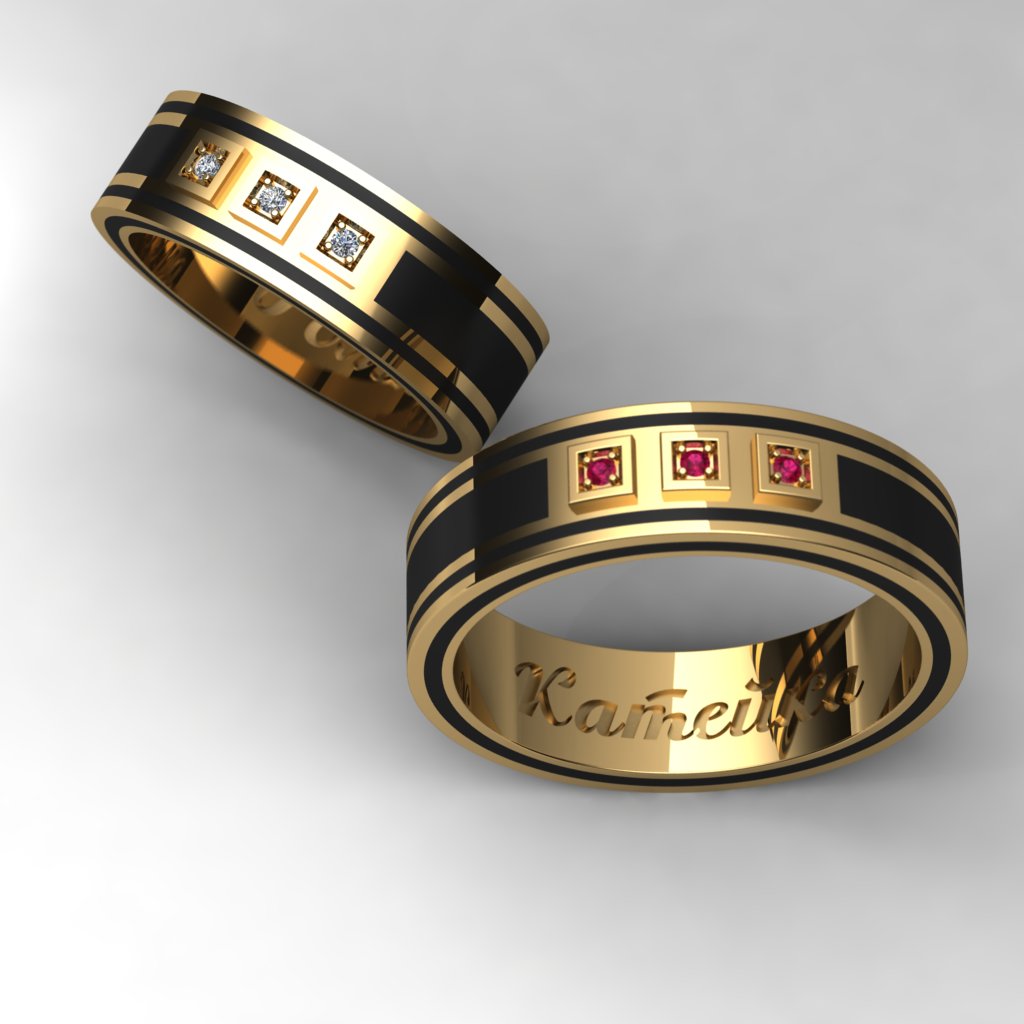 Обручальные кольца с гравировкой на заказ (Вес пары: 13 гр.)