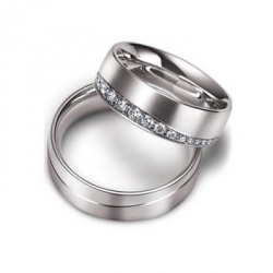 Обручальные кольца из белого золота с бриллиантами на заказ (Вес пары: 12 гр.)