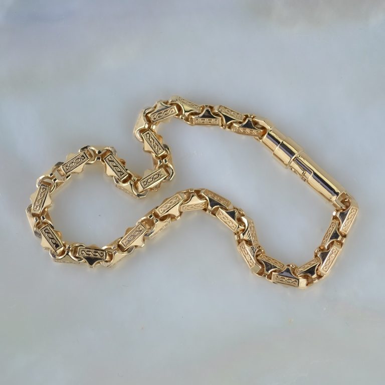 Золотой браслет эксклюзивное плетение Луксор на заказ (цена за грамм)