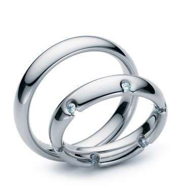 Обручальные кольца из платины глянцевые на заказ (Вес пары: 13 гр.)