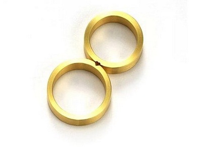 Обручальные кольца необычные "две половинки" на заказ (Вес пары: 14 гр.)
