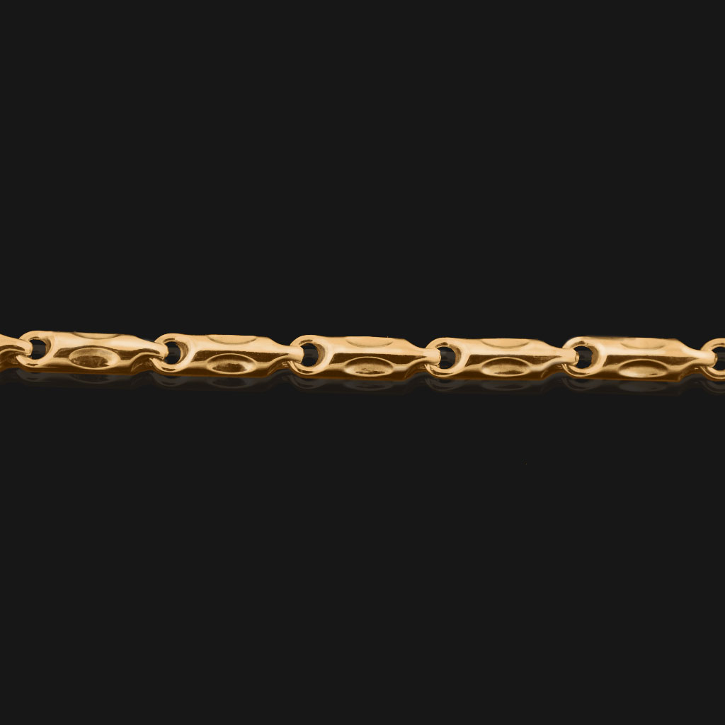 Золотая пустотелая дутая цепочка плетение Зефир (цена за грамм)