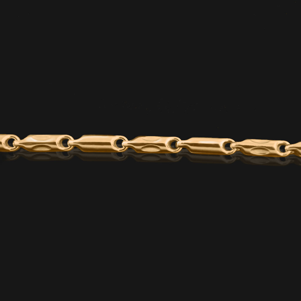Золотая пустотелая дутая цепочка плетение Гранула (цена за грамм)