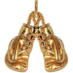 Кулон подвеска из желтого золота боксерские перчатки 411330 (Вес: 30,1 гр.)