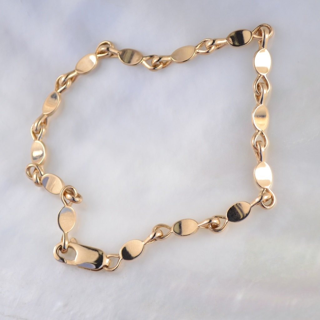 Золотой женский браслет плетение Капля (цена за грамм)
