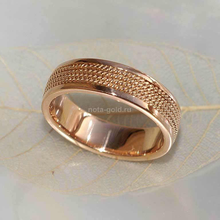 Ювелирная мастерская Nota-Gold изготовила на заказ женское кольцо из красного золота 585 пробы.