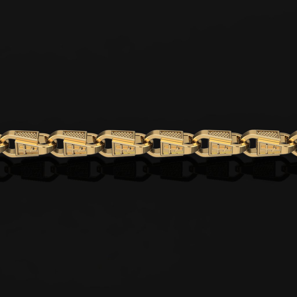 Золотая цепочка эксклюзивное плетение Православная с инициалами (цена за грамм)