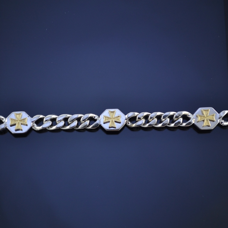 Золотая цепь эксклюзивное плетение Мальтийский крест на заказ (цена за грамм)